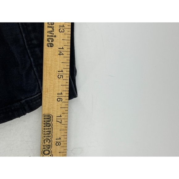 Calvin Klein Skinny Narrow Leg Women's Black Denim Button Fly Jeans Size 32Wx29 - Picture 9 of 12